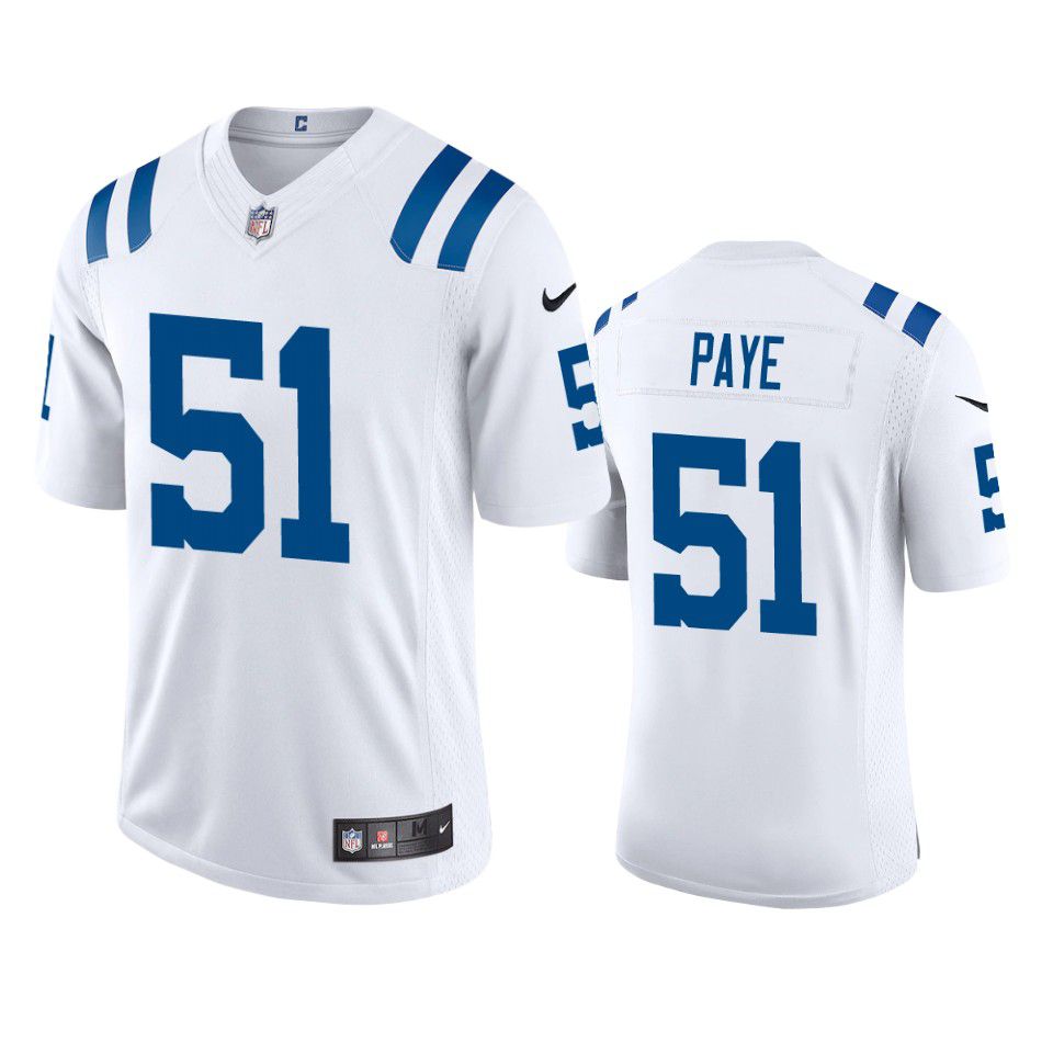 Men Indianapolis Colts #51 Kwity Paye Nike White Limited NFL Jersey